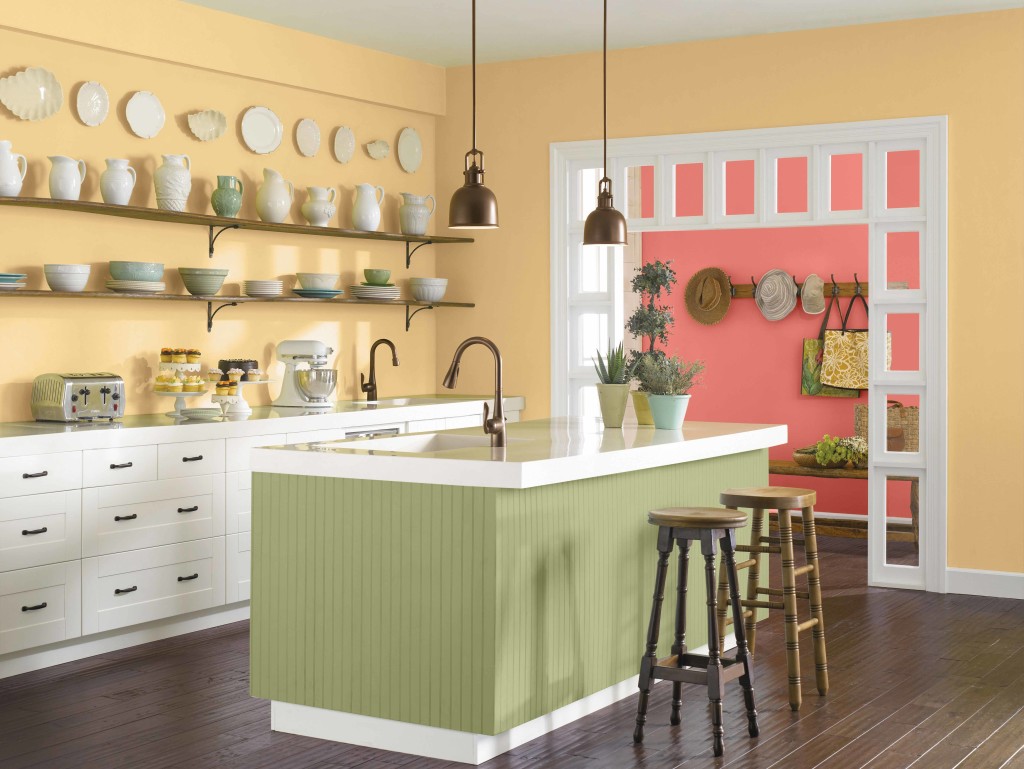 yellow kitchen